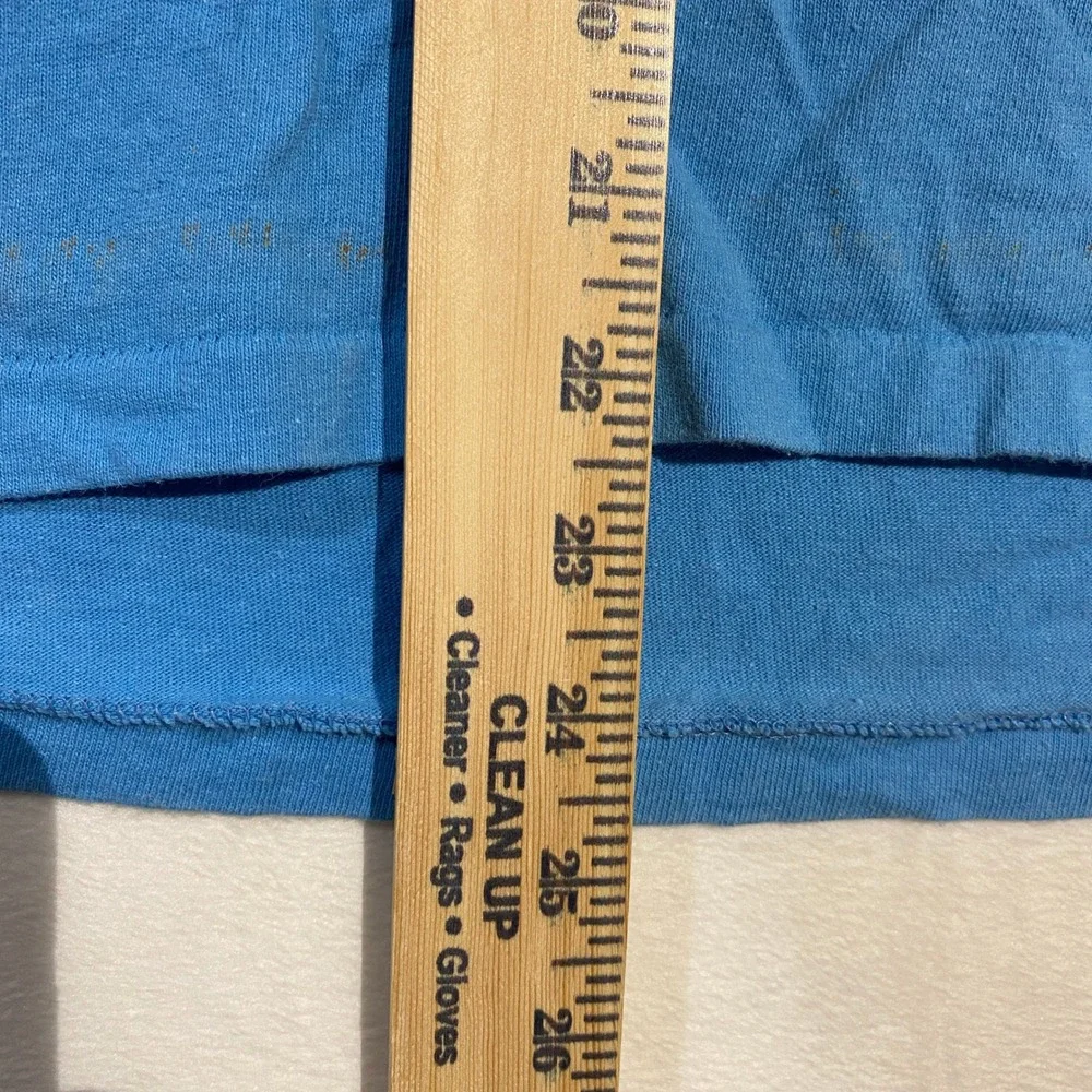 Vintage Jimmy'Z Boogie Woody T Shirt Blue Graphic Surf Skate 80s Made in USA M - Picture 7 of 12